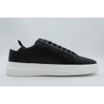 Calvin Klein Leather Ανδρικά Sneakers Μαύρα, Λευκά