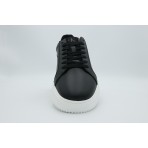 Calvin Klein Leather Ανδρικά Sneakers Μαύρα, Λευκά
