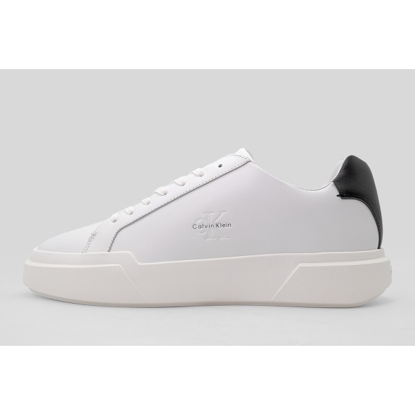 Calvin Klein Avenue Smooth Leather Logo Sneakers (YM0YM01344 01W)