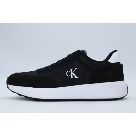Calvin Klein Athleisure Runner Ανδρικά Sneakers Μαύρα, Λευκά