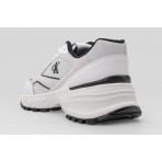 Calvin Klein Leather And Breathable Mesh Sneakers (YM0YM01379 01W)