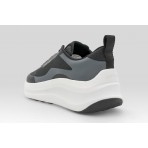 Calvin Klein Emblem Logo Chunky Runner Ανδρικά Sneakers Μαύρα, Λευκά