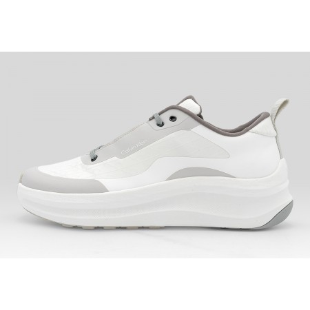 Calvin Klein Emblem Logo Chunky Runner Ανδρικά Sneakers Λευκά, Γκρι