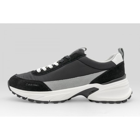 Calvin Klein Trailblazer Suede Runner Ανδρικά Sneakers Μαύρα, Λευκά