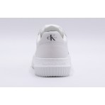 Calvin Klein Chunky Cupsole Laceup Monologo Γυναικεία Sneakers Λευκά