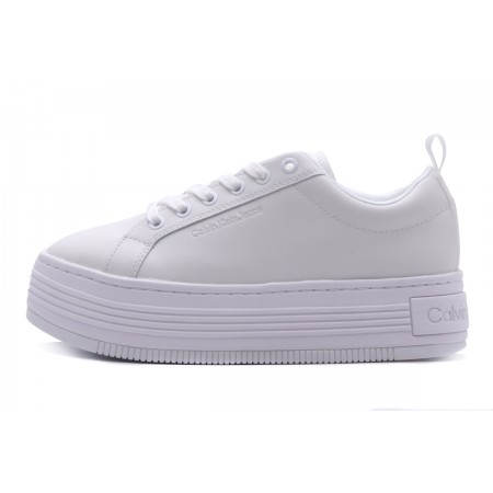 Calvin Klein Bold Flatforms Low Γυναικεία Παπούτσια Λευκά