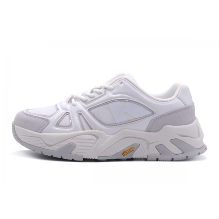 Calvin Klein Chunky Runner Vibram Γυναικεία Παπούτσια Λευκά, Γκρι