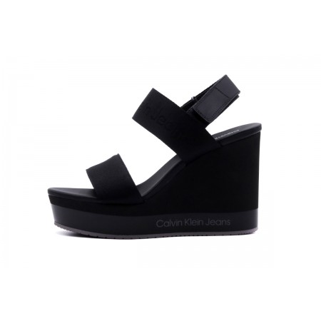 Calvin Klein Wedge Γυναικεία Παπούτσια Πλατφόρμες Μαύρα
