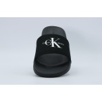 Calvin Klein Slide Monogram Γυναικείες Παντόφλες Μαύρες