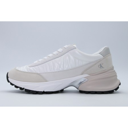 Calvin Klein Suede Trainers Γυναικεία Sneakers Λευκά, Μπεζ, Ροζ