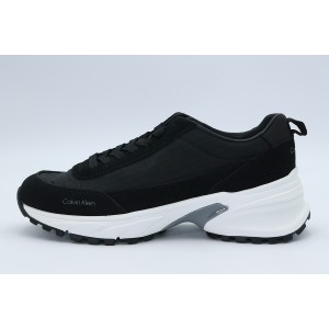 Calvin Klein Suede And Emblem Logo Nylon Trainers Sneakers (YW0YW01995 01O)