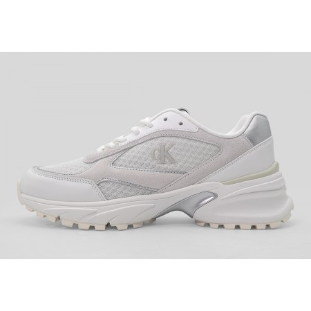 Calvin Klein Leather And Breathable Mesh Sneakers 