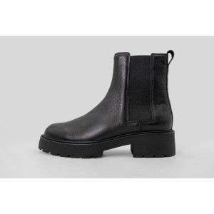 Calvin Klein Leather Chunky Square Toe Chelsea Μποτάκια Μόδας (YW0YW02072 BEH)