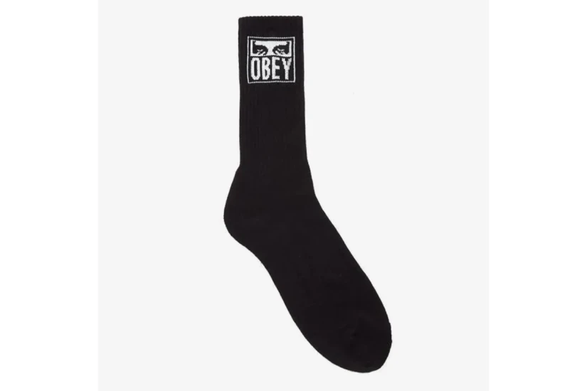 Obey Eyes Icon Unisex Ψηλές Κάλτσες Μαύρες