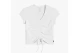 Converse Drawstring Ruched Γυναικείο Κοντομάνικο Crop Top Λευκό