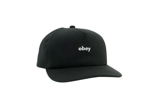Obey Lowercase 5 Panel Καπέλο Snapback (100490108 BLACK)