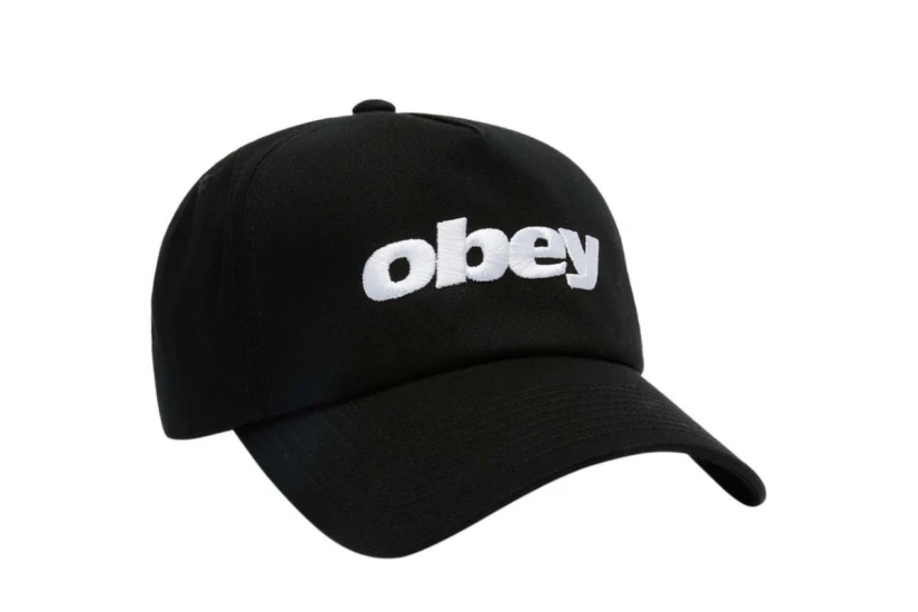 Obey Delta 5 Panel Καπέλο Snapback Μαύρο, Λευκό