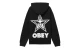 Obey Bold Star Extra Heavy Ανδρικό Φούτερ Με Κουκούλα Μαύρο