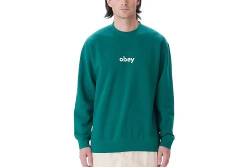 Obey Lowercase Crew Μπλούζα Με Λαιμόκοψη Ανδρικό (112480125 AVENTURINE GREEN)