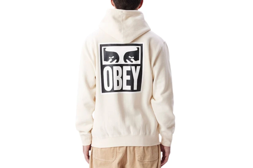 Obey Eyes Icon Ανδρικό Φούτερ με Κουκούλα Μπεζ