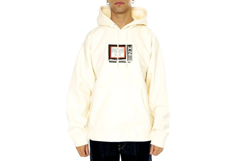 Obey TV Hoodie Ανδρικό Φούτερ Με Κουκούλα Εκρού