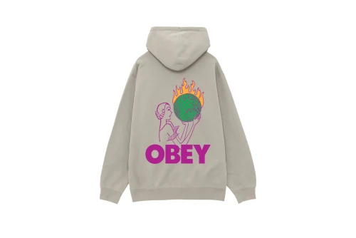 Obey World In Flames Premium Hoodie Ανδρικό (112844236 MOONSTRUCK)