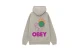 Obey World In Flames Premium Ανδρικό Φούτερ με Κουκούλα Γκρι