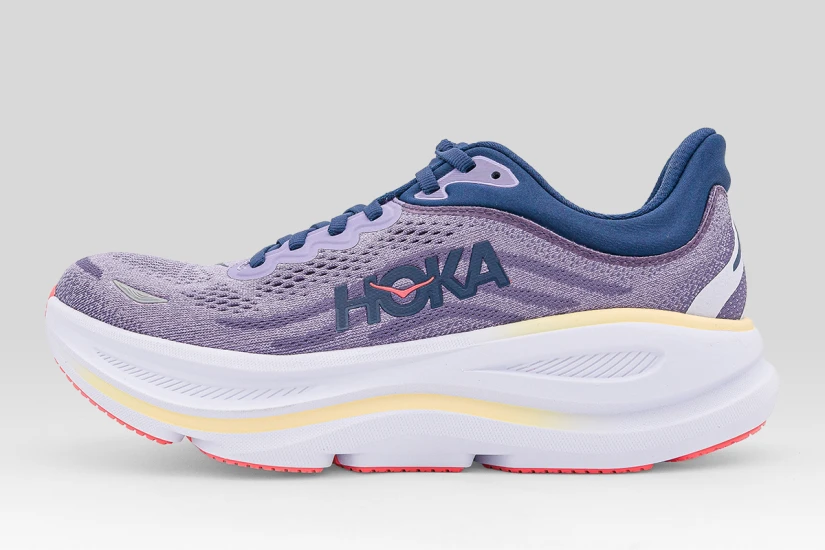Hoka One One Bondi 9 Αθλητικά Παπούτσια για Τρέξιμο Μωβ, Κίτρινα, Λευκά