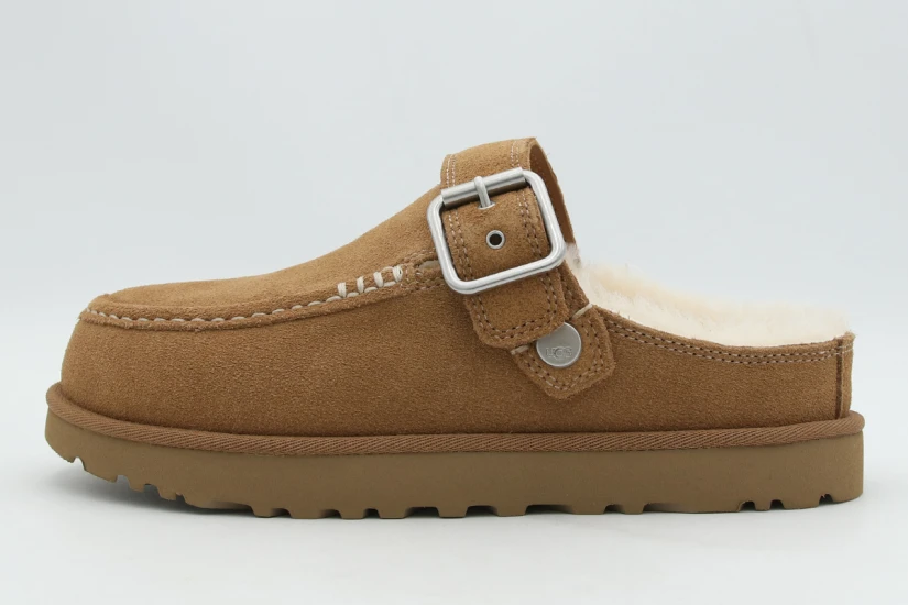 Ugg Goldenstar Evelina Clog Γυναικείες Παντόφλες Ταμπά, Εκρού