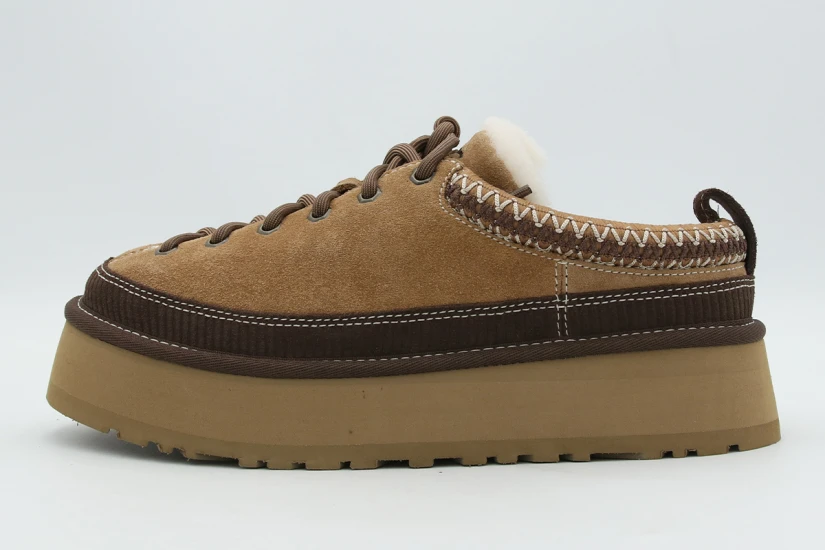 Ugg Heritage Lace-Up Γυναικείες Παντόφλες Ταμπά, Εκρού