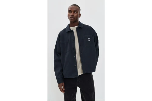 Obey Harvey Shirt Πουκάμισο Μακρυμάνικο Ανδρικό (121160066 BLACK FADED WASH)