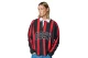 Obey Landon Stripe Ανδρική Μακρυμάνικη Μπλούζα Polo Μαύρη, Κόκκινη