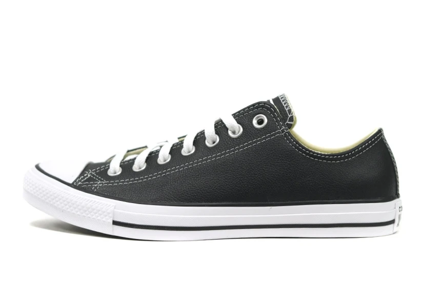 Converse Chuck Taylor All Star Low Leather Sneakers Μαύρα, Λευκά