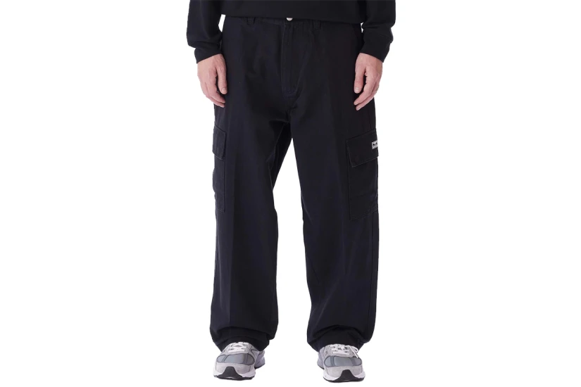 Obey Bigwig Baggy Twill Cargo Pant Παντελόνι Cargo Ανδρικό (142020217 BLACK)