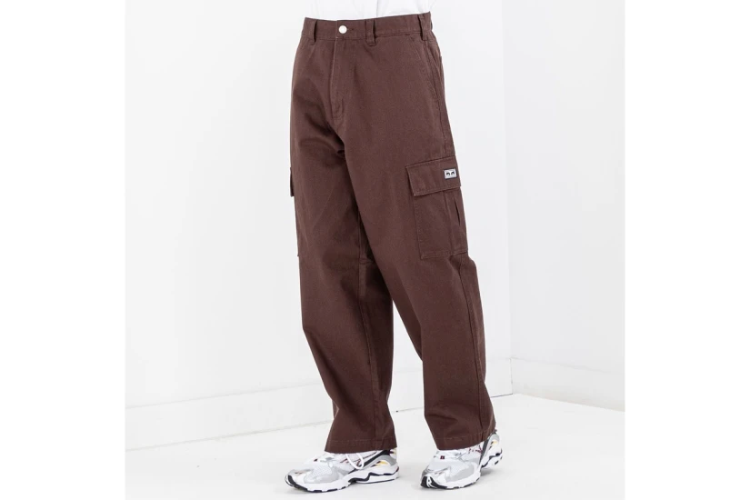 Obey Bigwig Baggy Twill Cargo Pant Παντελόνι Cargo Ανδρικό (142020217 JAVA BROWN)