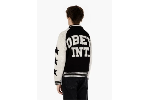 Obey Int. Cowichan Ζακέτα Πλεκτή Ανδρική (151010042 BLACK)