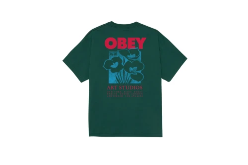 Obey Art Studio Flowers Classic T-Shirt Ανδρικό (165264234 RAINFOREST)