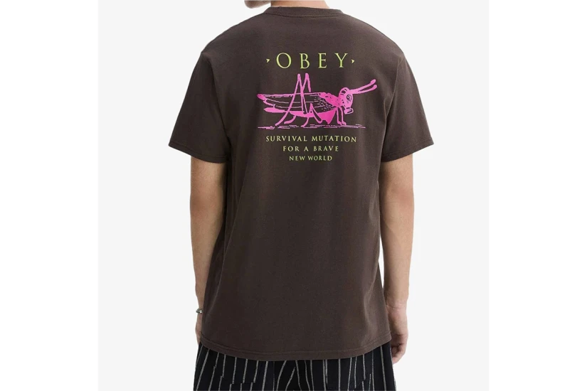Obey Mutant Grasshopper Classic Ανδρικό Κοντομάνικο T-Shirt Μαύρο