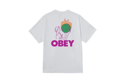 Obey World In Flames Classic T-Shirt Ανδρικό (165264236 WHITE)