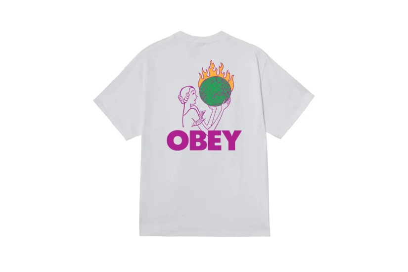 Obey World In Flames Classic Ανδρικό Κοντομάνικο T-Shirt