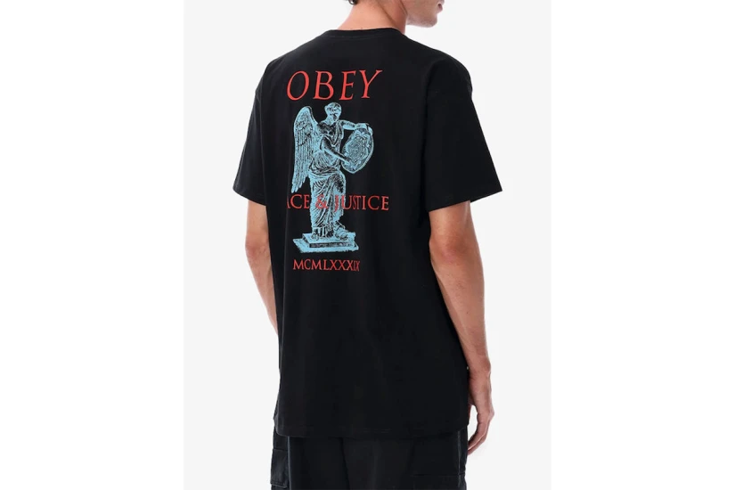 Obey Peace And Justice Statue Classic Ανδρικό Κοντομάνικο T-Shirt