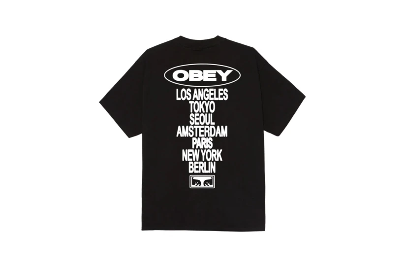 Obey Global Impact Classic Ανδρικό Κοντομάνικο T-Shirt Μαύρο