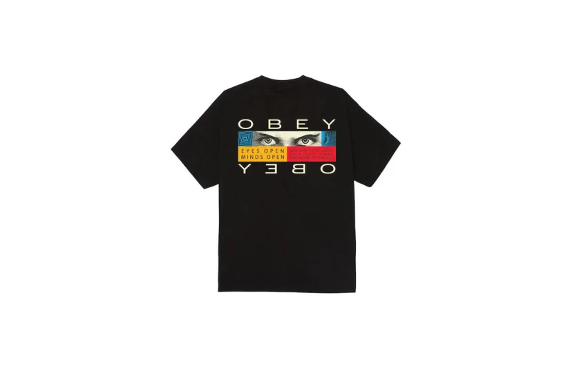 Obey Eyes Open Classic Ανδρικό Κοντομάνικο T-Shirt Μαύρο