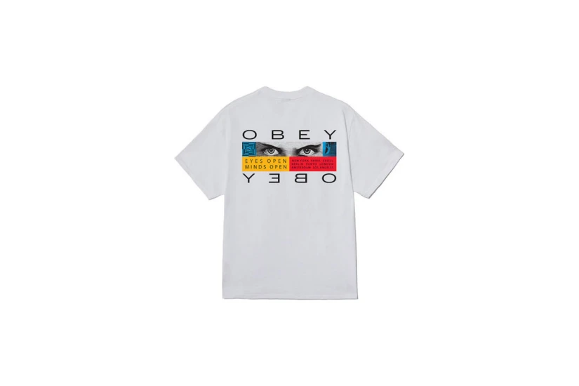 Obey Eyes Open Classic Ανδρικό Κοντομάνικο T-Shirt Λευκό