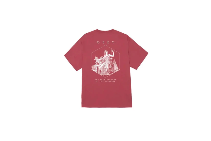 Obey Architecture Of The Uni Classic Ανδρικό Κοντομάνικο T-Shirt Κόκκινο
