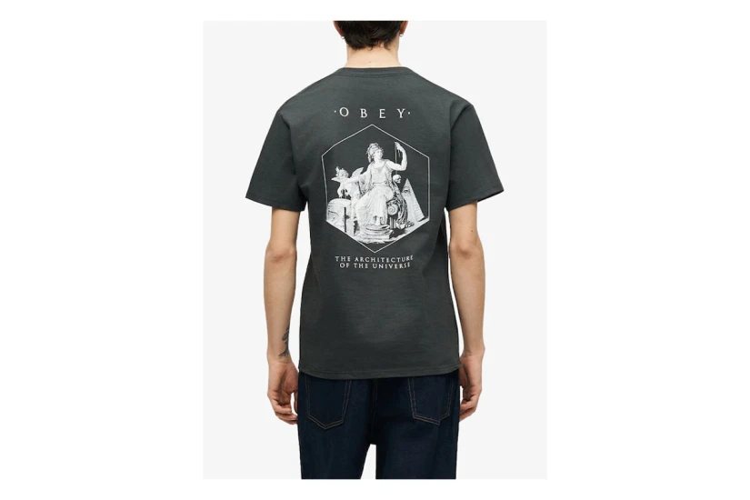Obey Architecture Of The Uni Classic Ανδρικό Κοντομάνικο T-Shirt Μαύρο