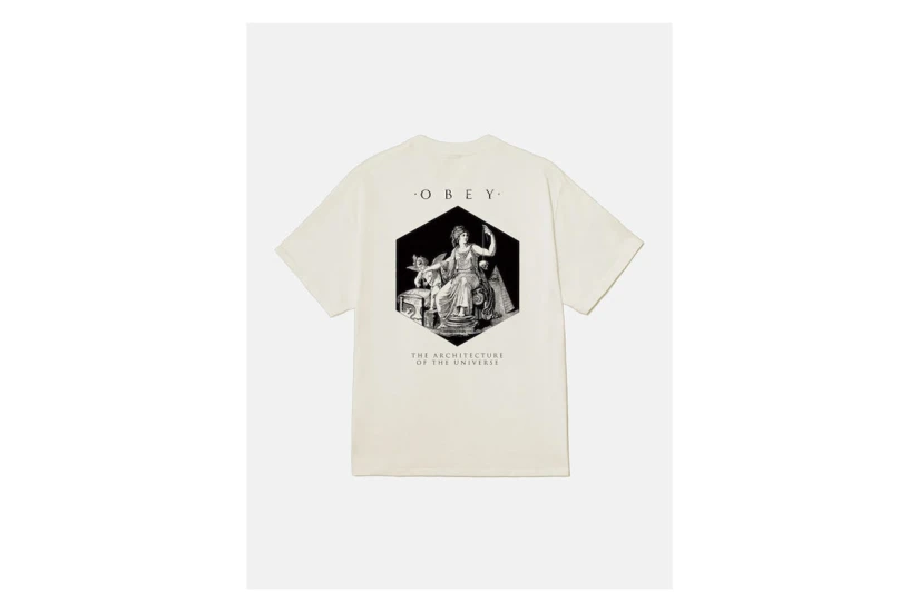 Obey Architecture Of The Uni Classic Ανδρικό Κοντομάνικο T-Shirt Εκρού