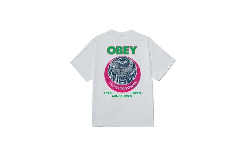 Obey Truth To Power Classic Ανδρικό Κοντομάνικο T-Shirt Λευκό