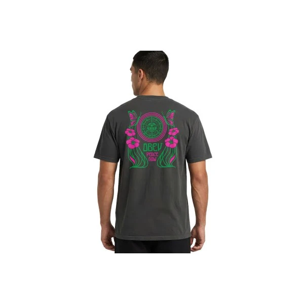 Obey Peace Now Butterflies Classic T-Shirt Ανδρικό (165264390 VINTAGE BLACK)