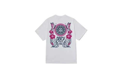 Obey Peace Now Butterflies Classic T-Shirt Ανδρικό (165264390 WHITE)